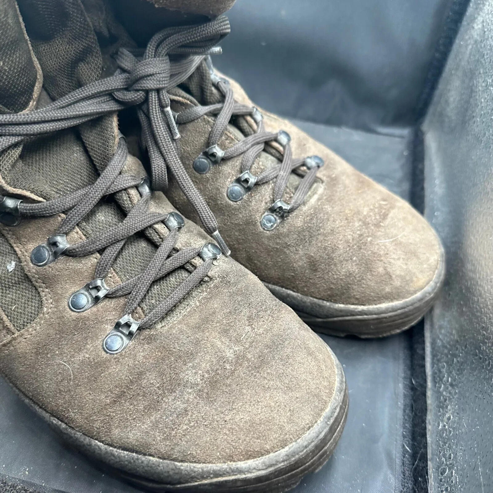Army Brown Leather Meindl High Top Combat Patrol Boots- Size EU 47 - UK 12W