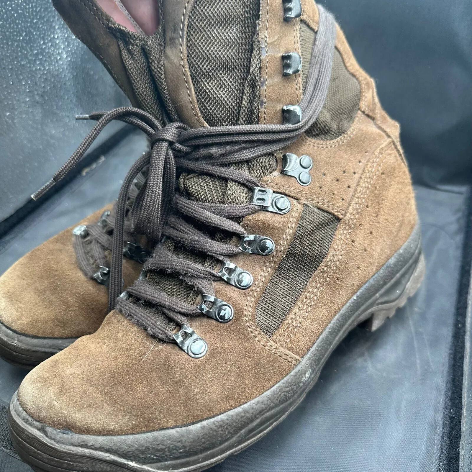 Army Brown Leather MEINDL Patrol Combat Boots - Size EU 41 - UK 7M