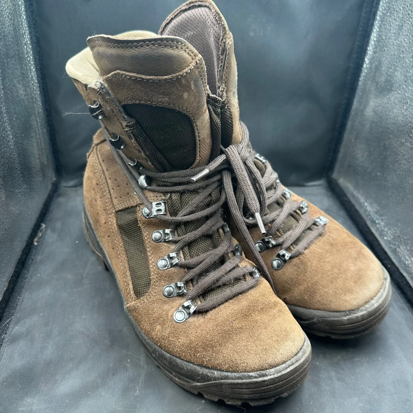 Army Brown Leather MEINDL Patrol Combat Boots - Size EU 41 - UK 7M