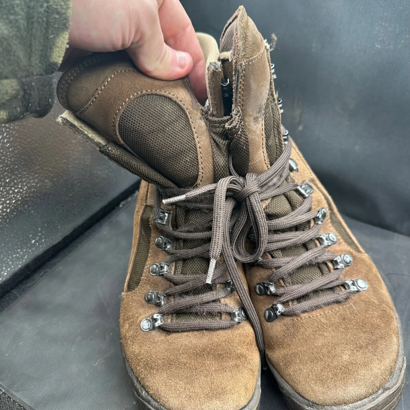 Army Brown Leather MEINDL Patrol Combat Boots - Size EU 41 - UK 7M