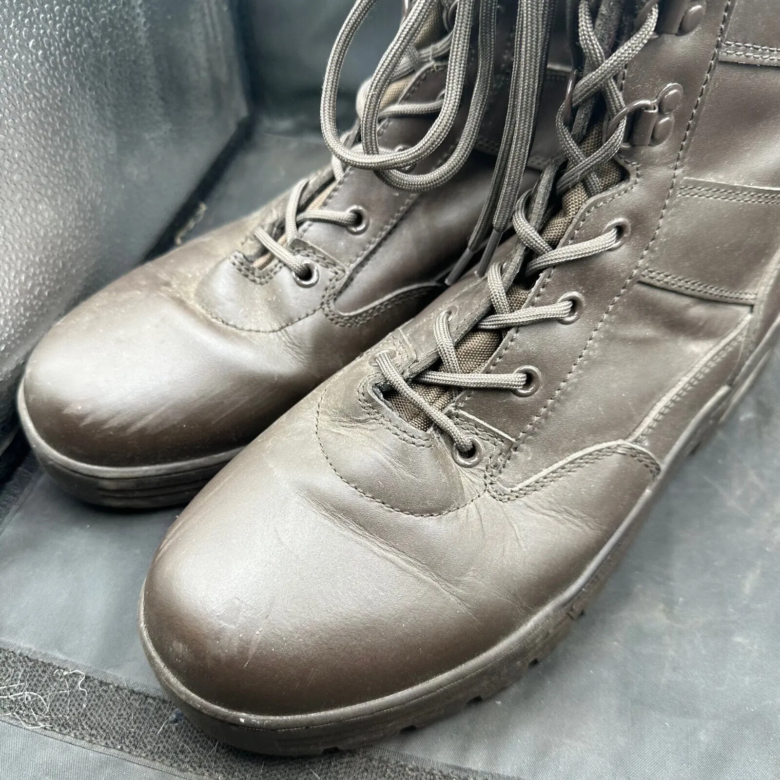 Army Brown Leather Patrol Combat Boots - Size EU 47 - UK 12
