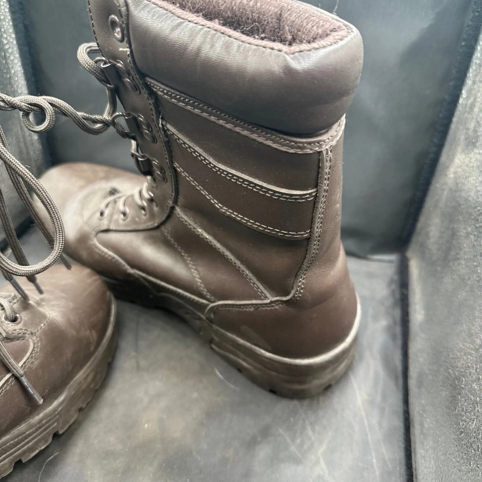 Army Brown Leather Patrol Combat Boots - Size EU 47 - UK 12