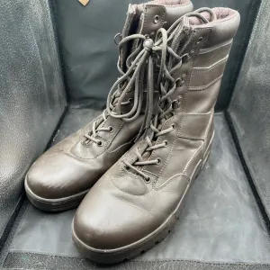 Army Brown Leather Patrol Combat Boots - Size EU 47 - UK 12