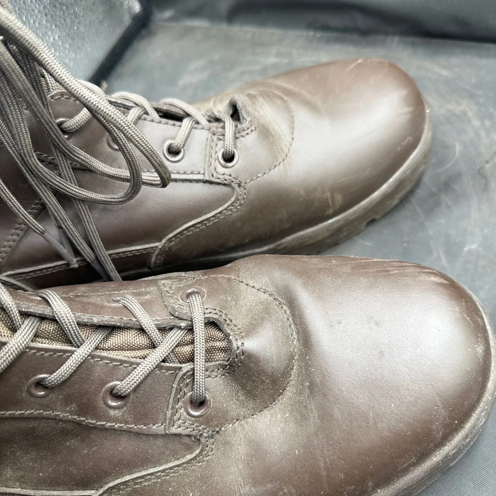 Army Brown Leather Patrol Combat Boots - Size EU 47 - UK 12