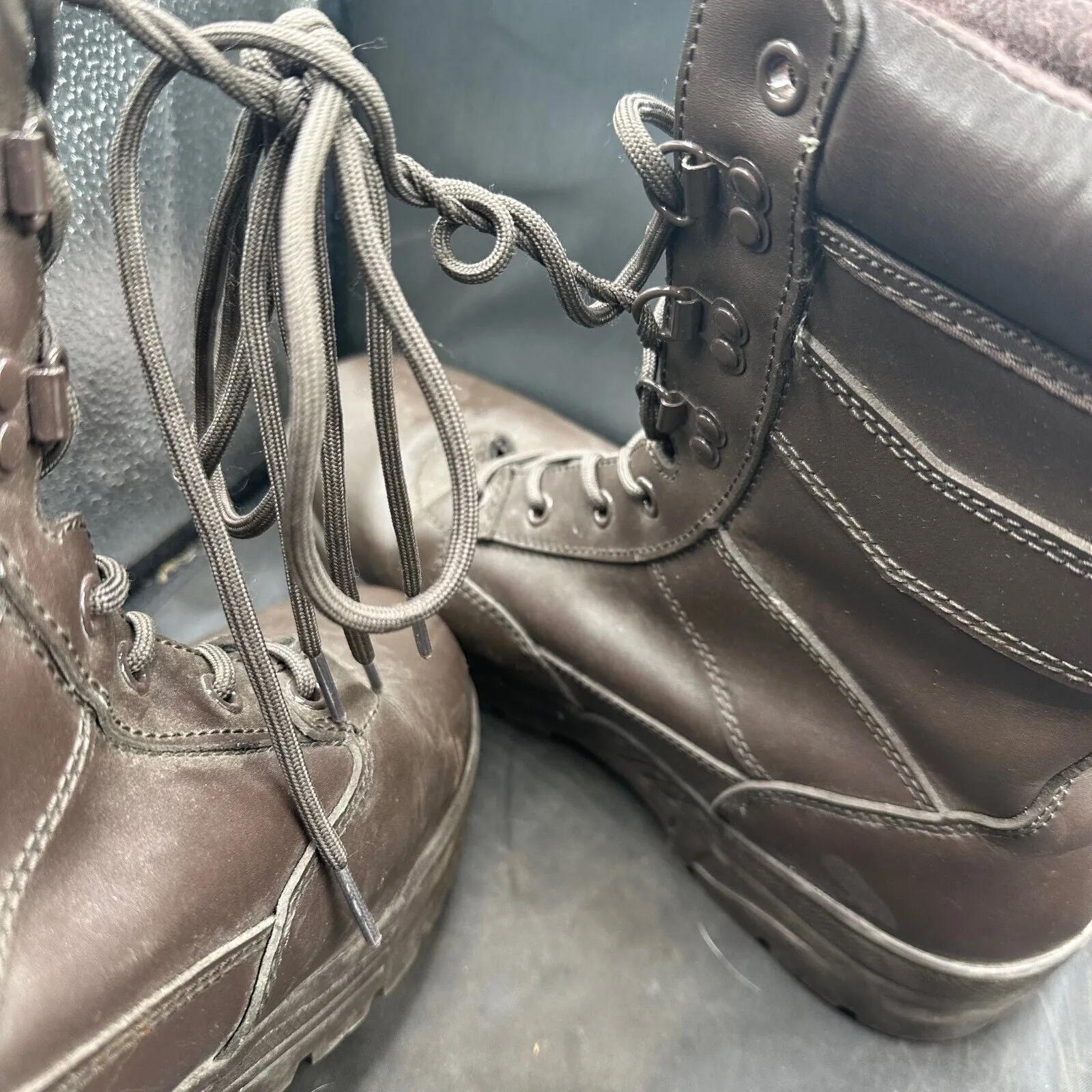 Army Brown Leather Patrol Combat Boots - Size EU 47 - UK 12