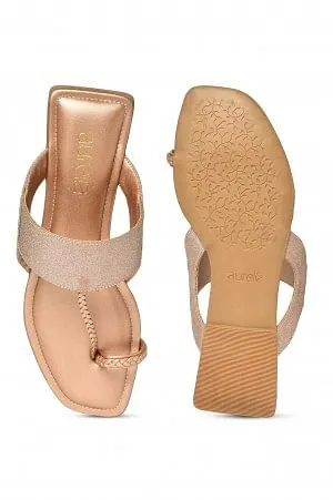 Aurelia Glitter Gold Glitter Square Flat