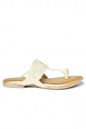 Aurelia Laser Cut Ecru Round Flat