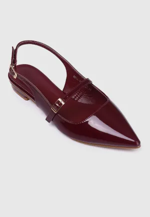 Aurelie Pointed Toe Flats & Ballerina (Maroon)