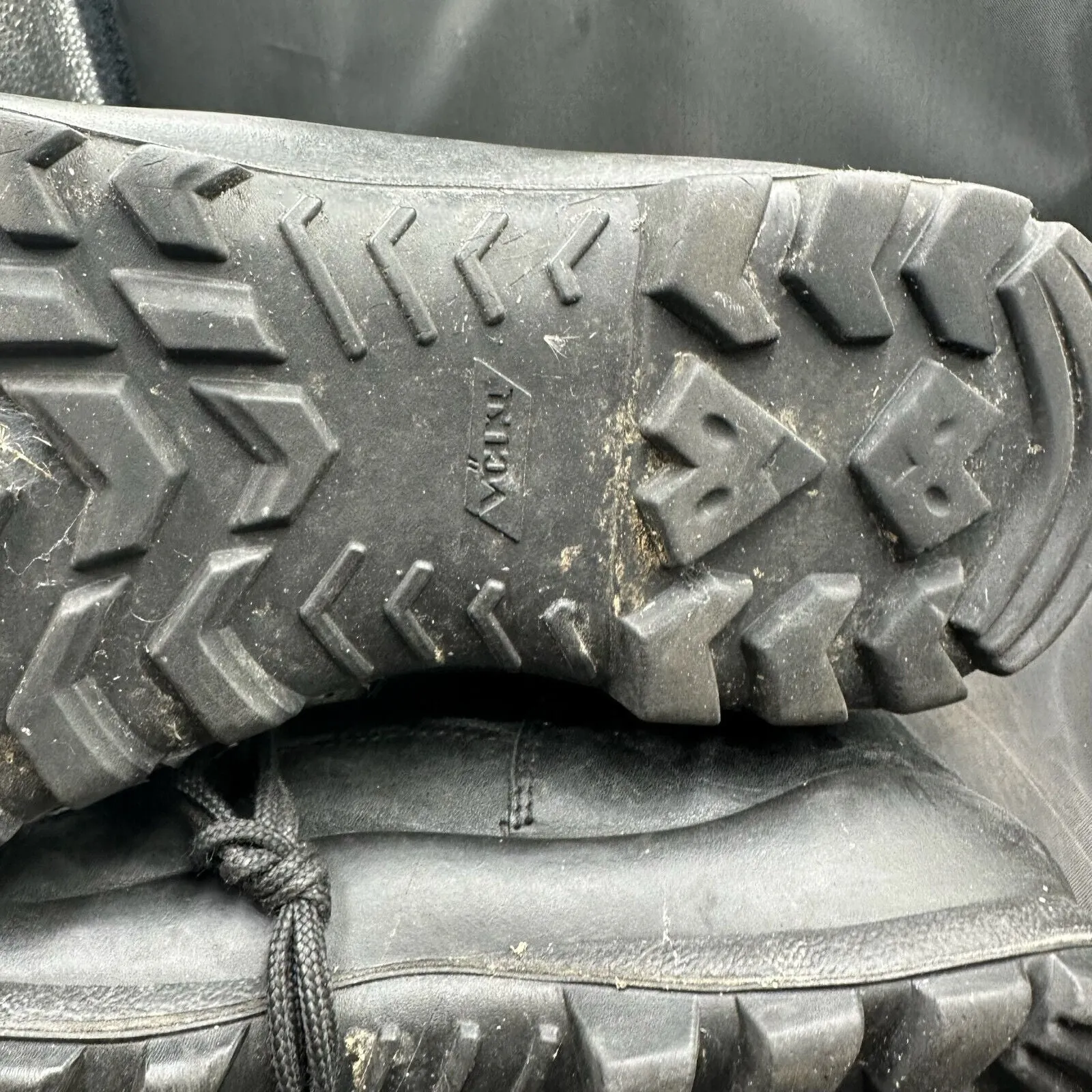 Austrian Army Black Leather Army Combat Boots - Size EU 45 - UK 10.5