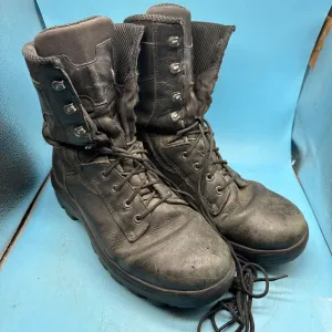 Austrian Army Black Leather Combat Boots - Size EU 44 - UK 9.5