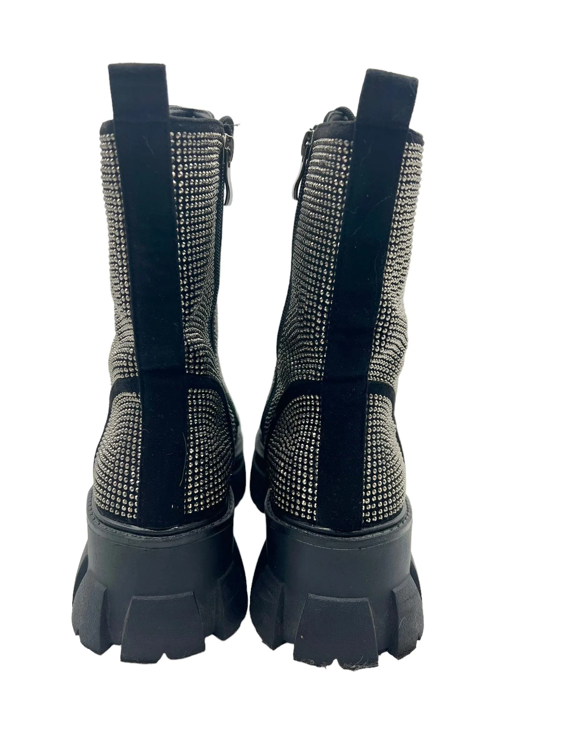 Azalea Wang Black Studded Embellished Size 9 Combat Boots