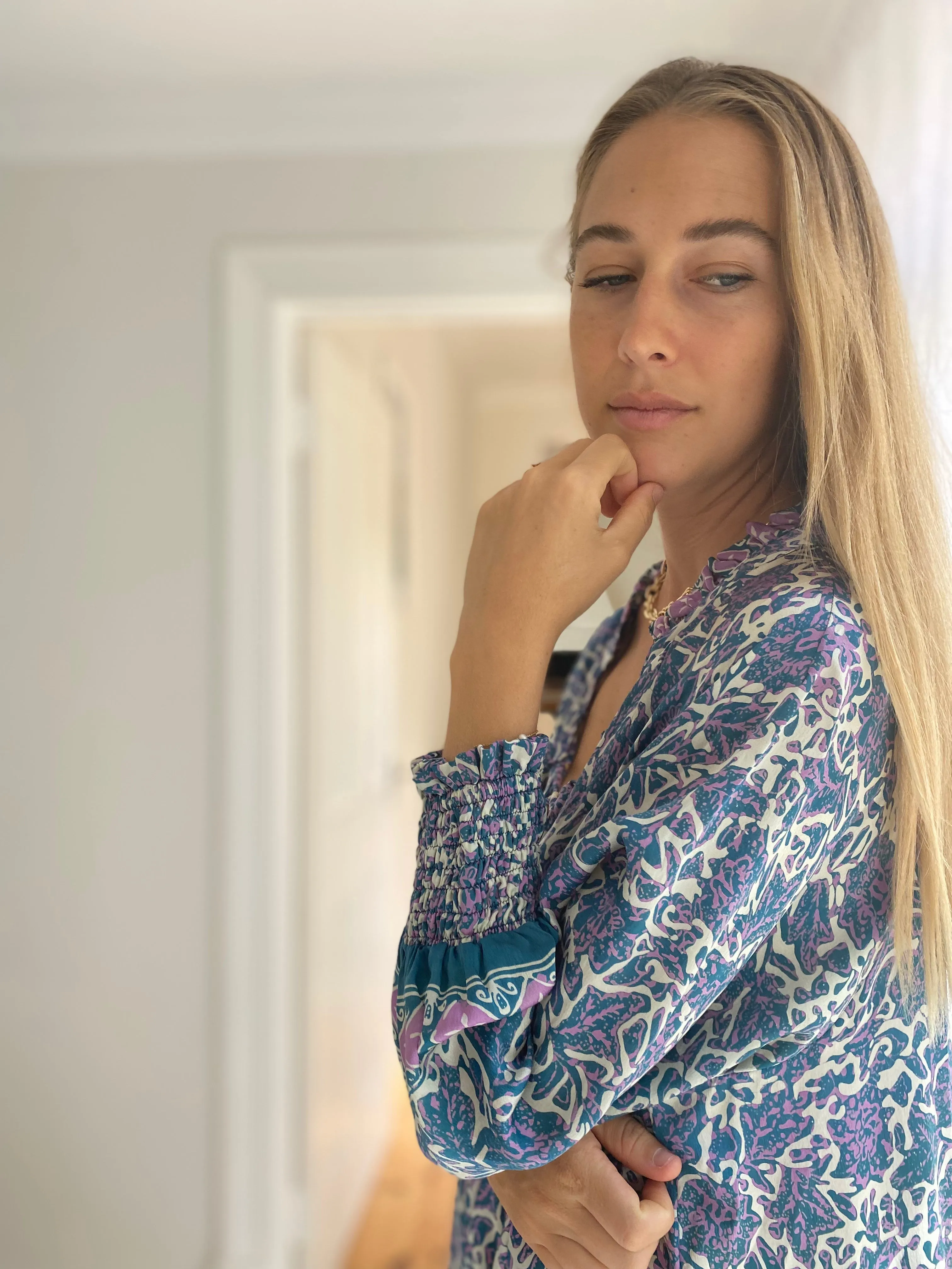 Azrou Silk Dress - Mauve
