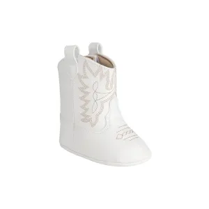 Baby Deer White Western Cowboy Boots Crib Shoes Girls Boys Unisex Newborn Size 0