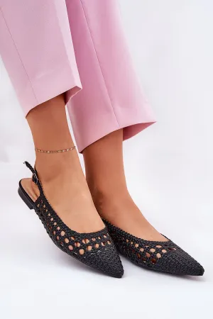 Ballet flats with a braid