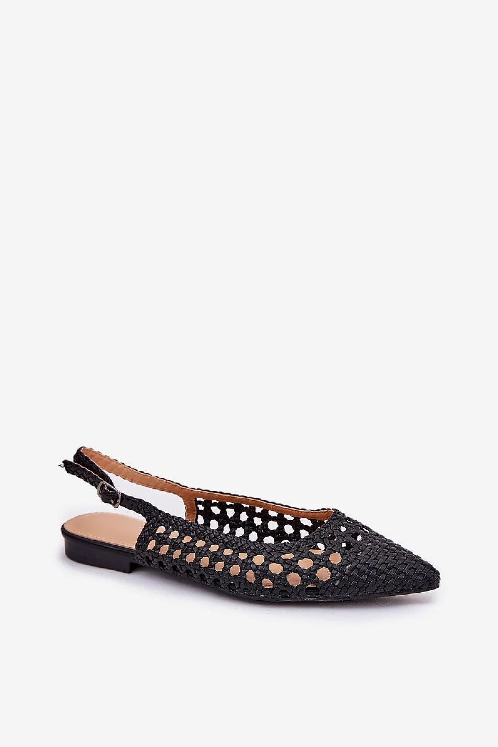 Ballet flats with a braid