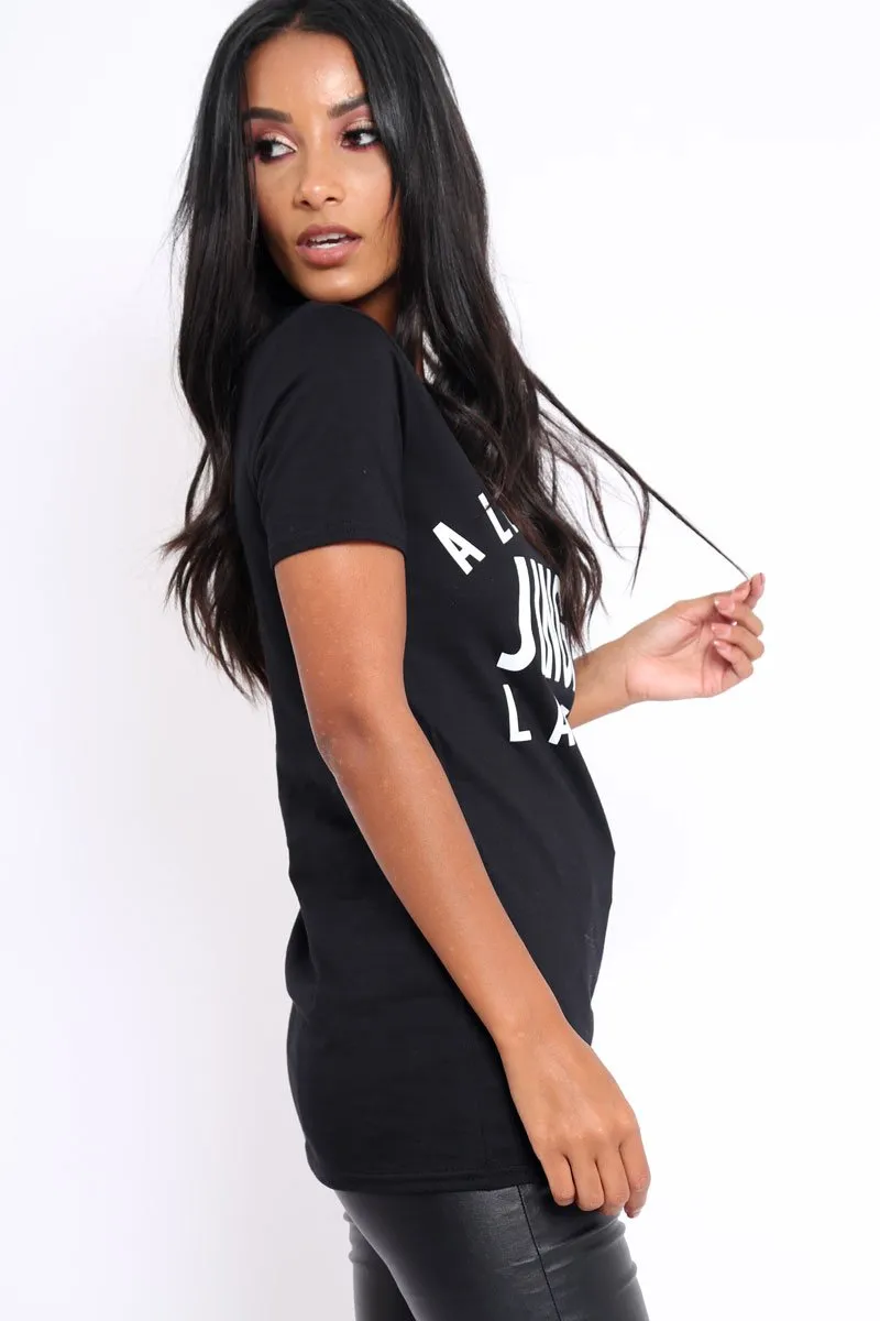 Black All the Jingle Ladies Christmas T-shirt - Ellen