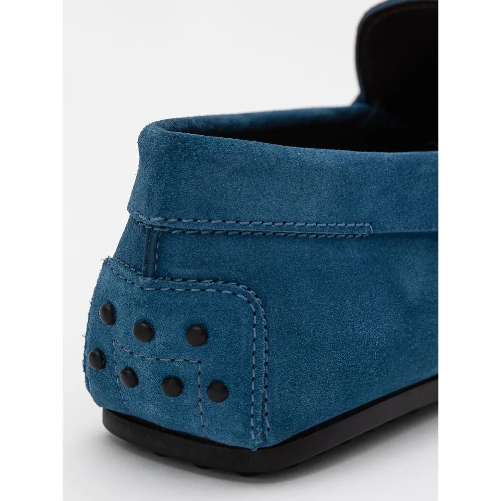 Blue Suede Leather Loafer