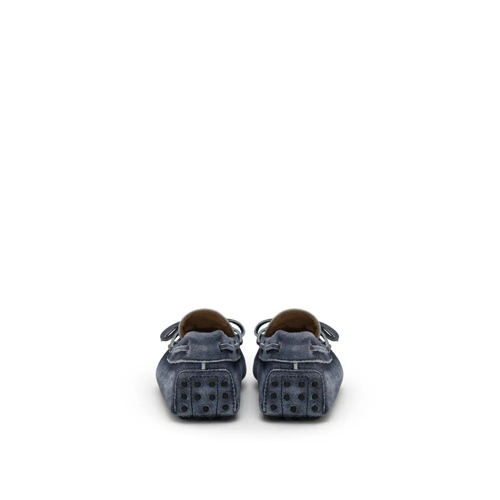 Blue Suede Leather Loafer