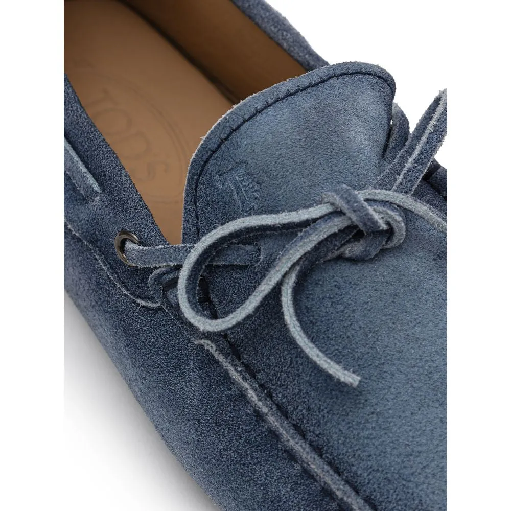 Blue Suede Leather Loafer