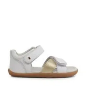Bobux Step Up Sail Sandal - White & Misty Gold