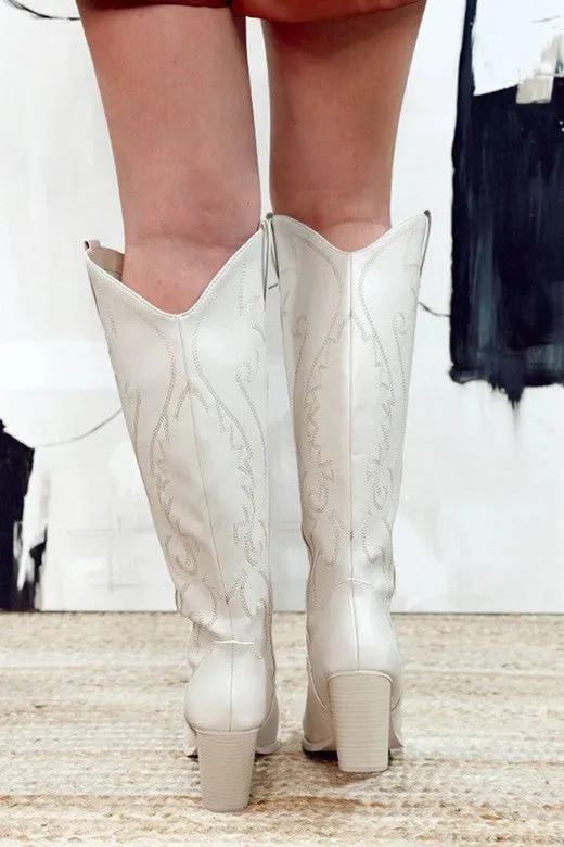 Bone Braid Western Boots