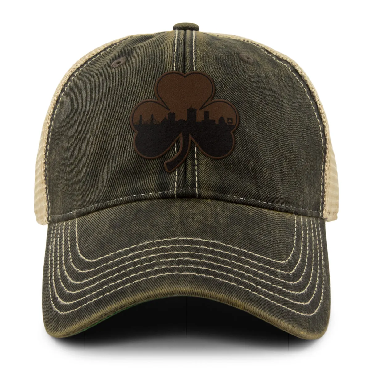 Boston Shamrock Skyline Leather Dirty Water Trucker
