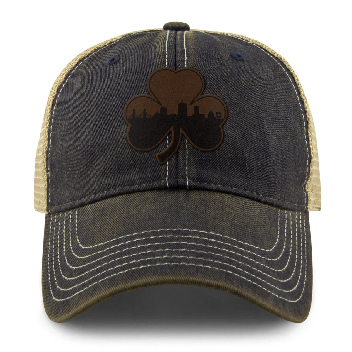 Boston Shamrock Skyline Leather Dirty Water Trucker
