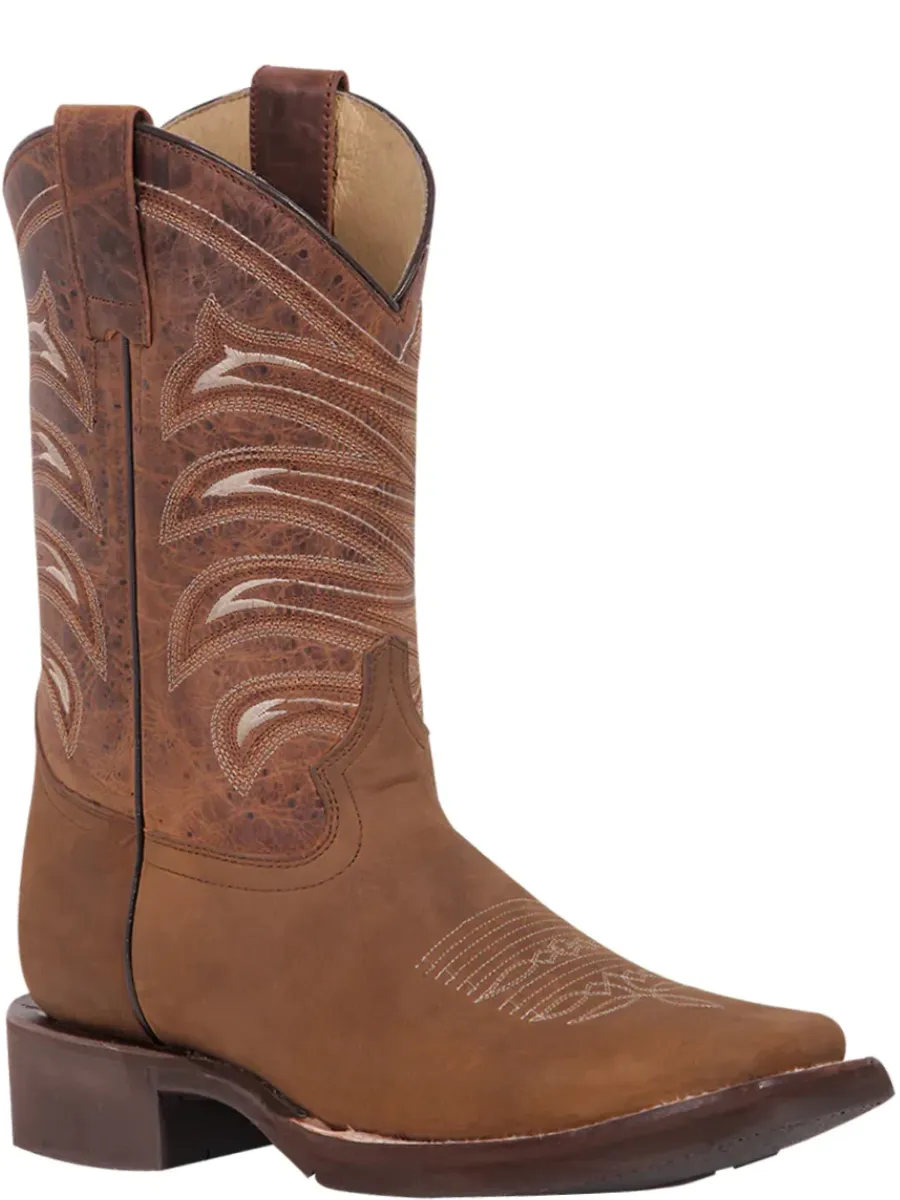 Botas Vaqueras Rodeo Clasicas de Piel Genuina para Hombre 'El General' - ID: 43001