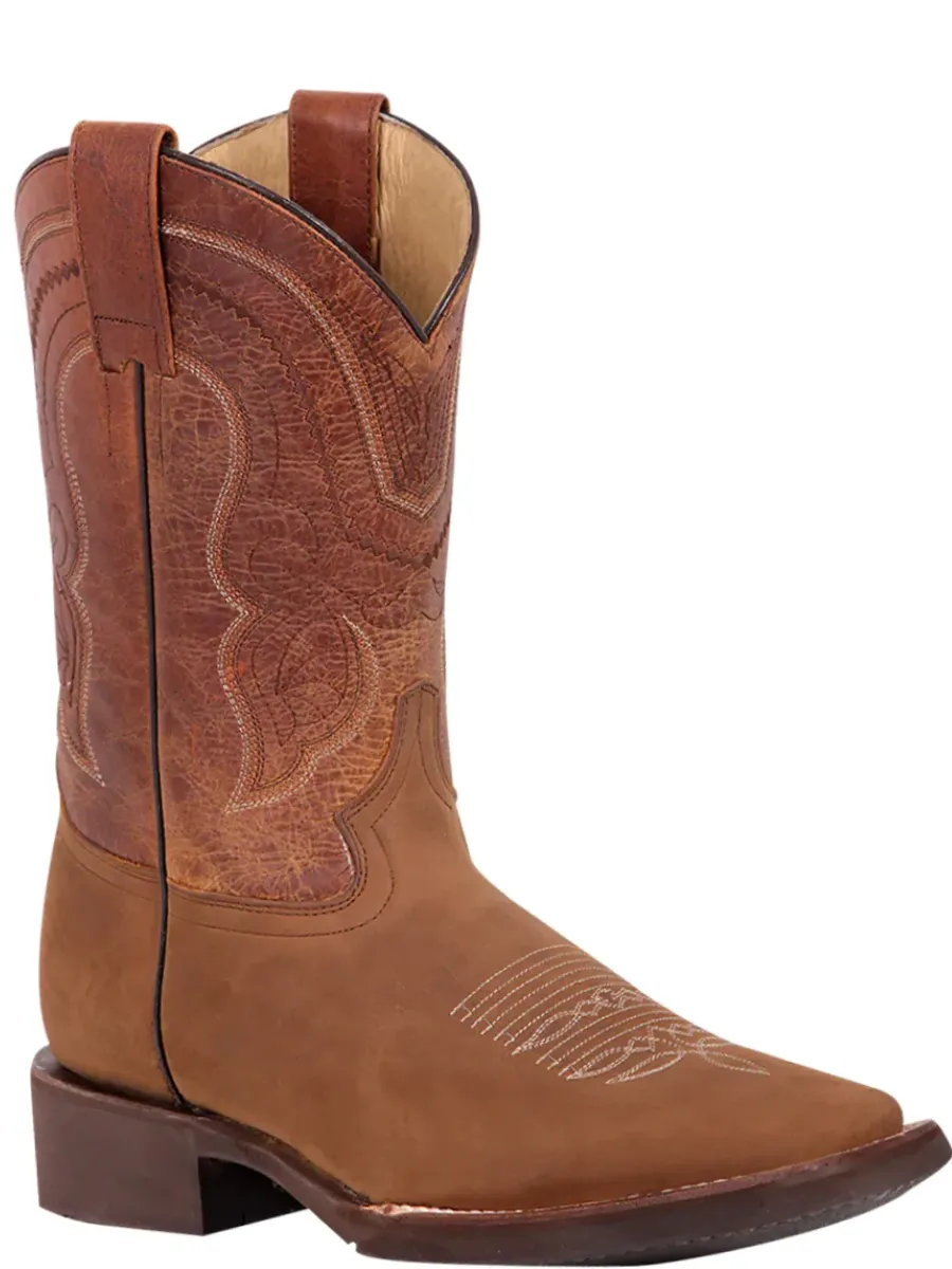 Botas Vaqueras Rodeo Clasicas de Piel Genuina para Hombre 'El General' - ID: 43011