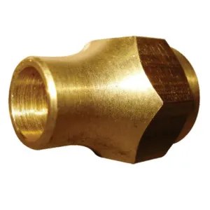 Brass Gas fitting 3-8 Flare Nut for 3-8 Copper Pipe - 1-.607