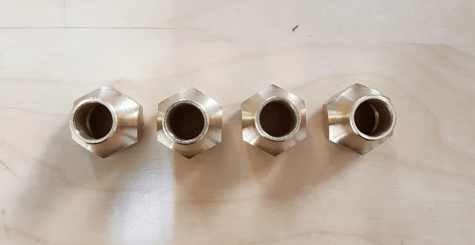 Brass Gas fitting 3-8 Flare Nut for 3-8 Copper Pipe x 4 01-.607