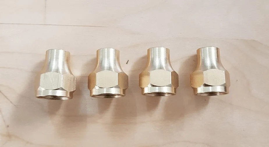 Brass Gas fitting 3-8 Flare Nut for 3-8 Copper Pipe x 4 01-.607