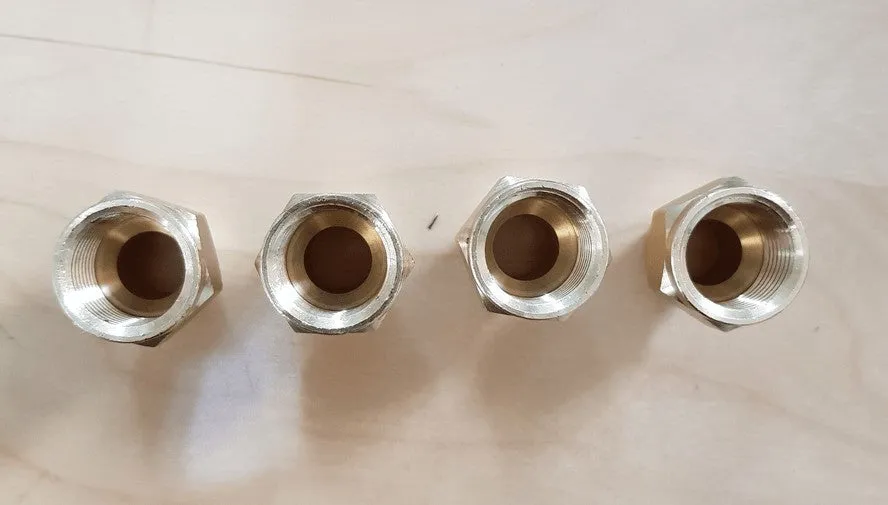 Brass Gas fitting 3-8 Flare Nut for 3-8 Copper Pipe x 4 01-.607