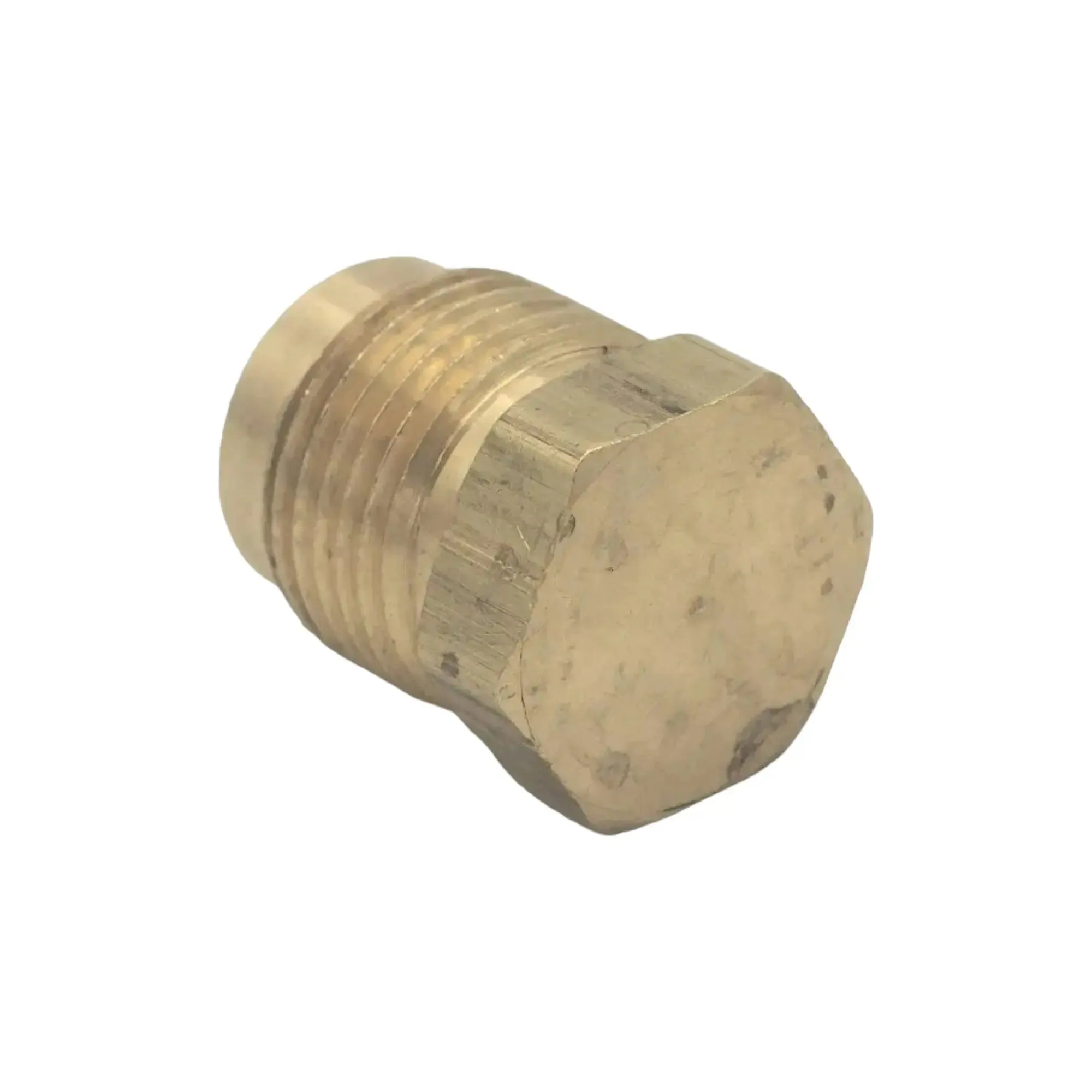Brass Gas fitting 3-8 Flare Plug for 3-8 Flare - to Cap Gas Lines 01-6504