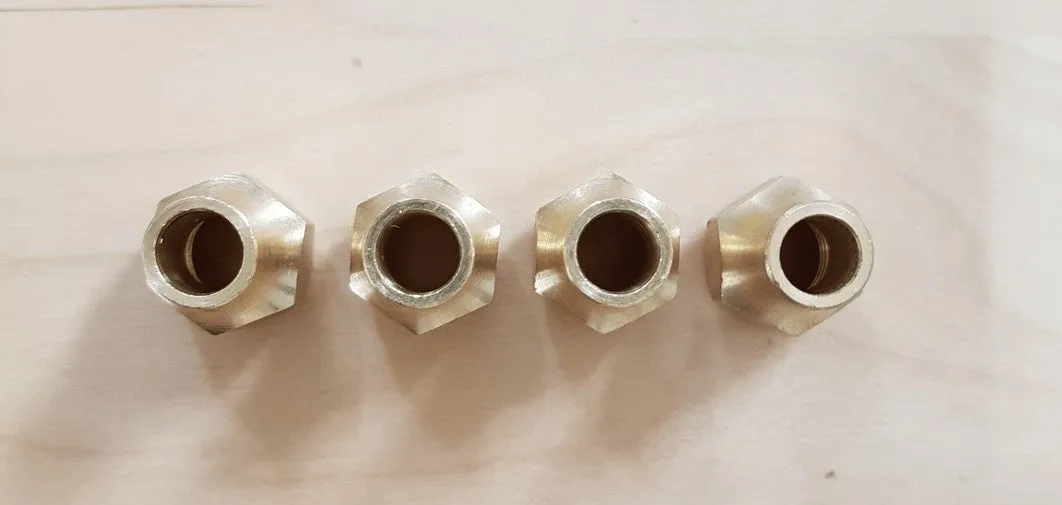 Brass Gas fitting 5-16 Flare Nut for 5-16 Copper Pipe x 4