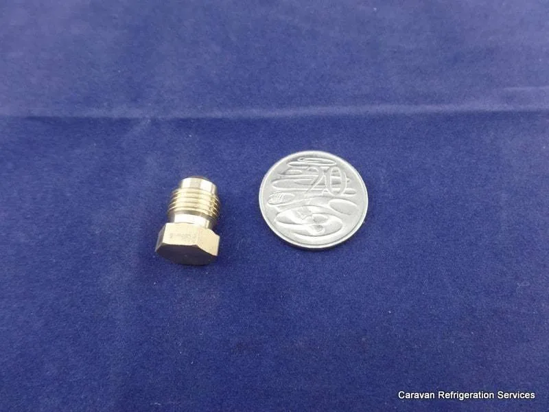 Brass Gas fitting 5-16 Flare Plug for 5-16 Flare - to Cap Gas Lines