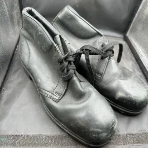 British Army Black Leather Safety / Combat Boots - Size EU 43 - UK 9