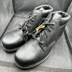 British Army Black Leather Safety / Combat Boots - Size EU 44 - UK 9M