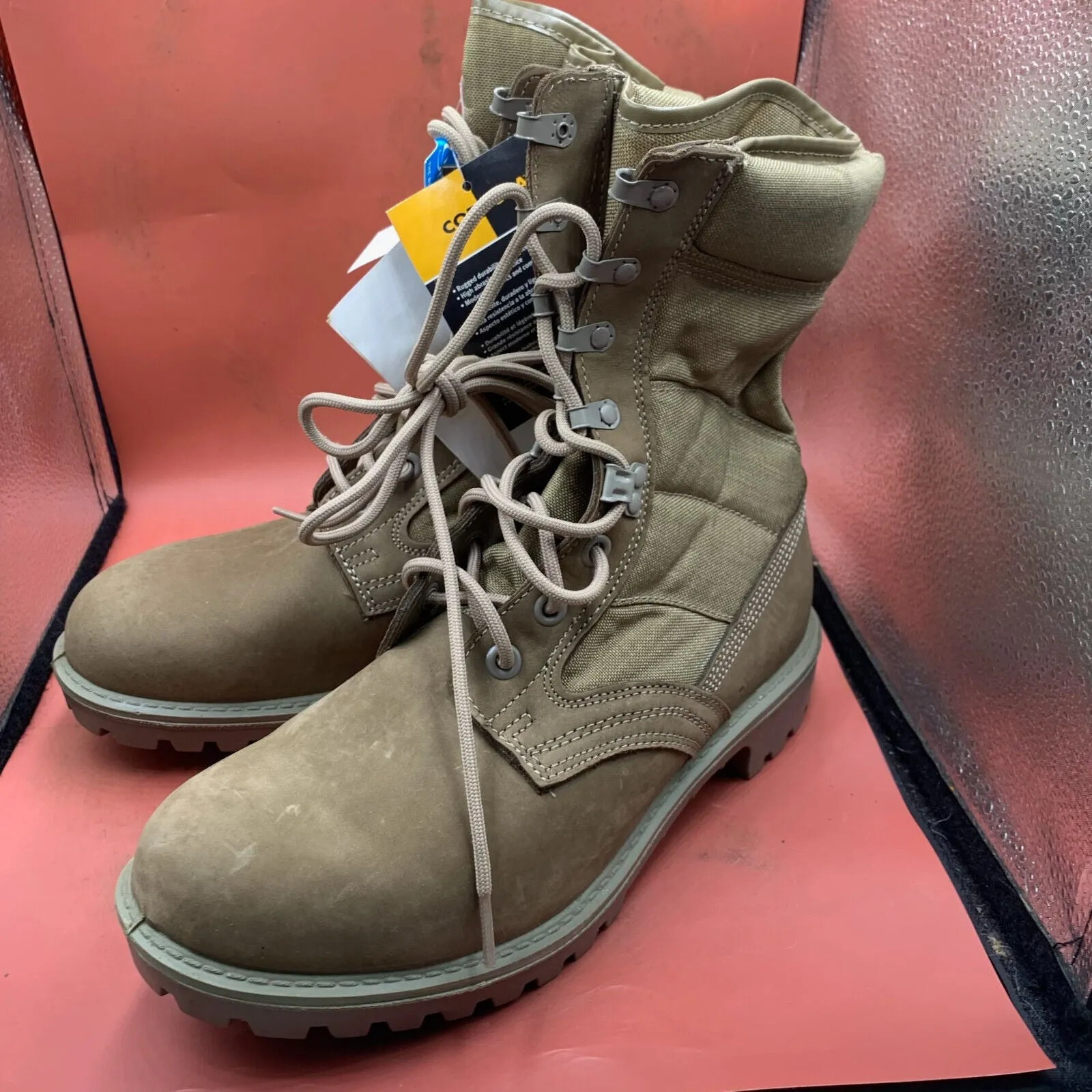 British Army Cordora Lightweight Combat Patrol Boots Desert Tan- 9L - NEW IN BOX