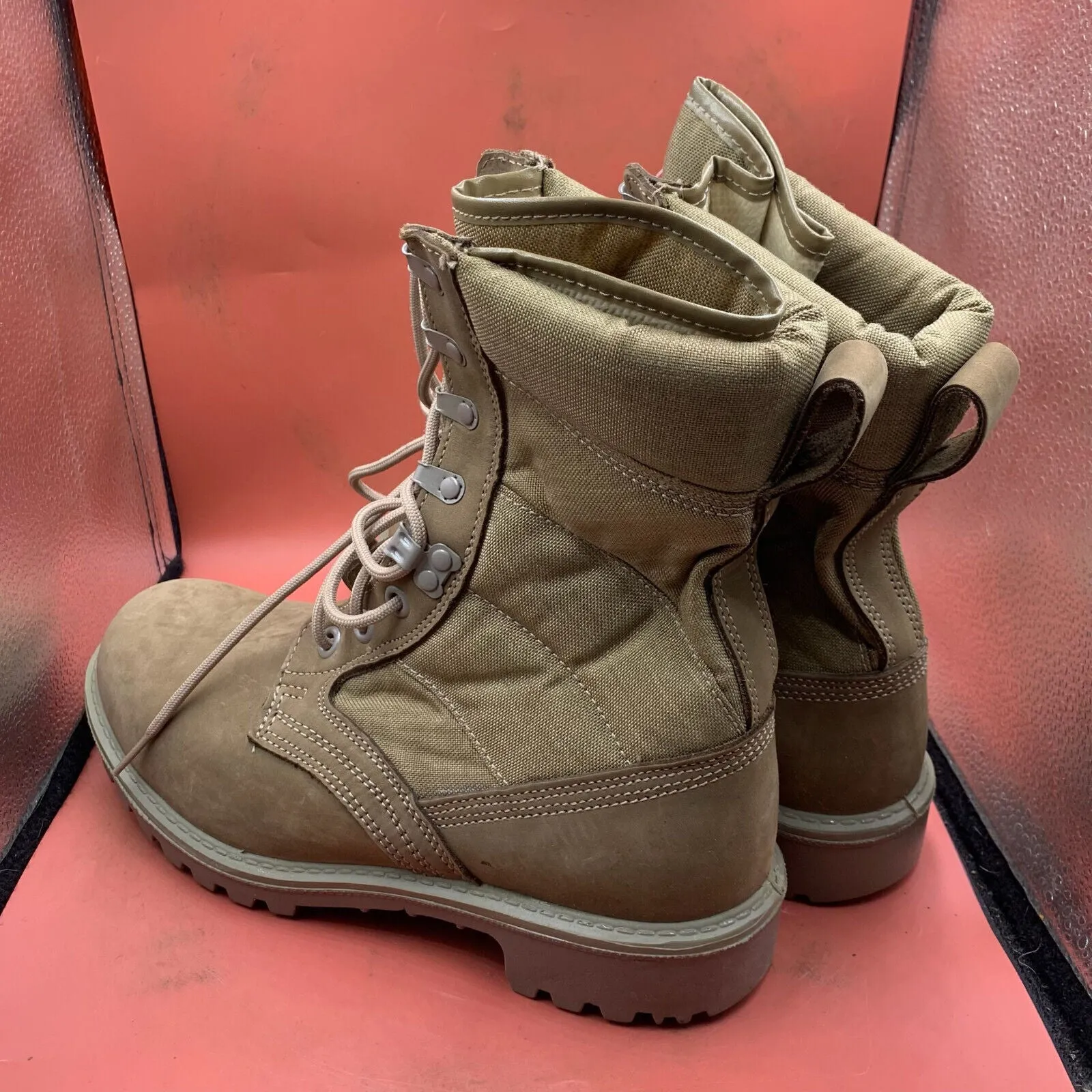 British Army Cordora Lightweight Combat Patrol Boots Desert Tan- 9L - NEW IN BOX