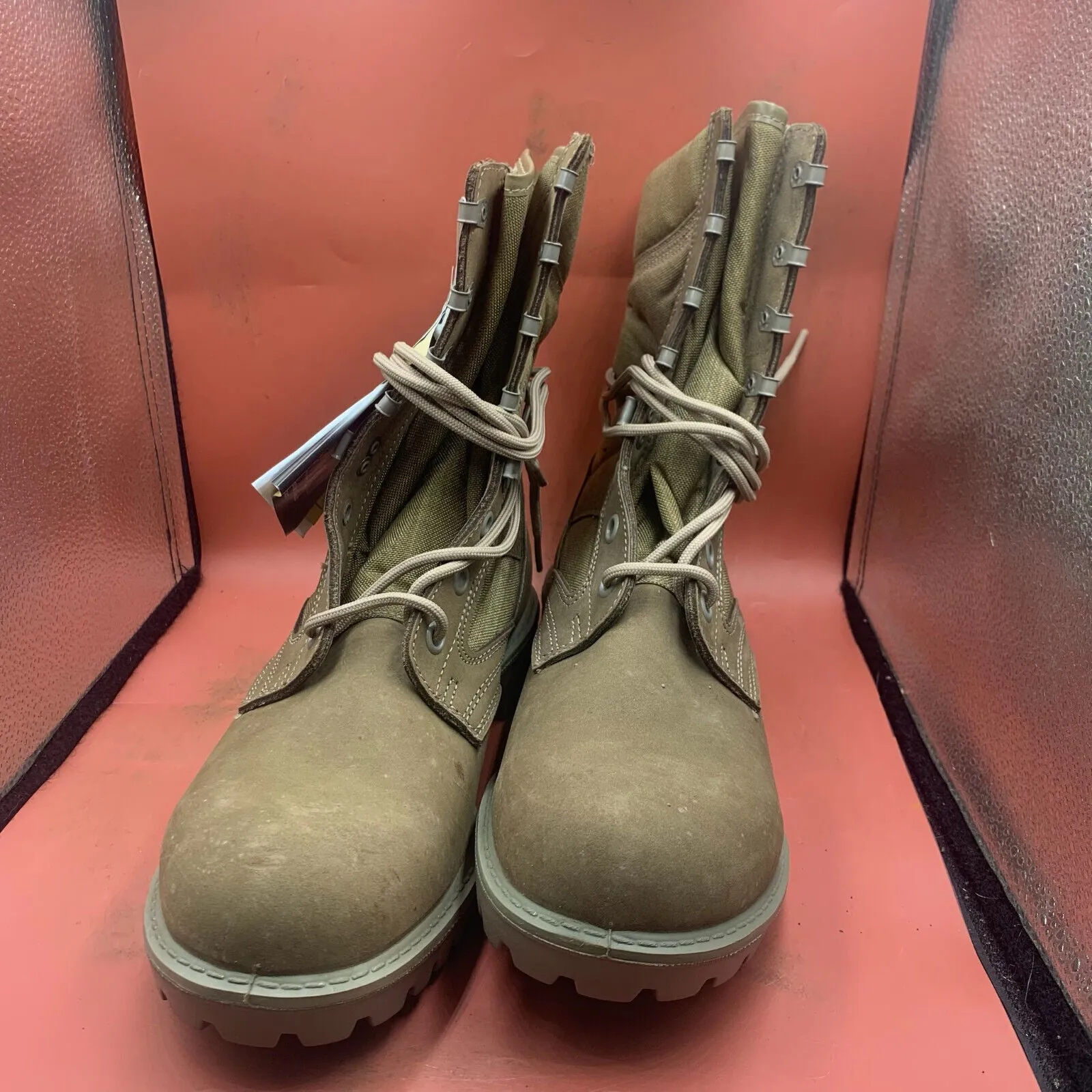 British Army Cordora Lightweight Combat Patrol Boots Desert Tan- 9M - NEW IN BOX