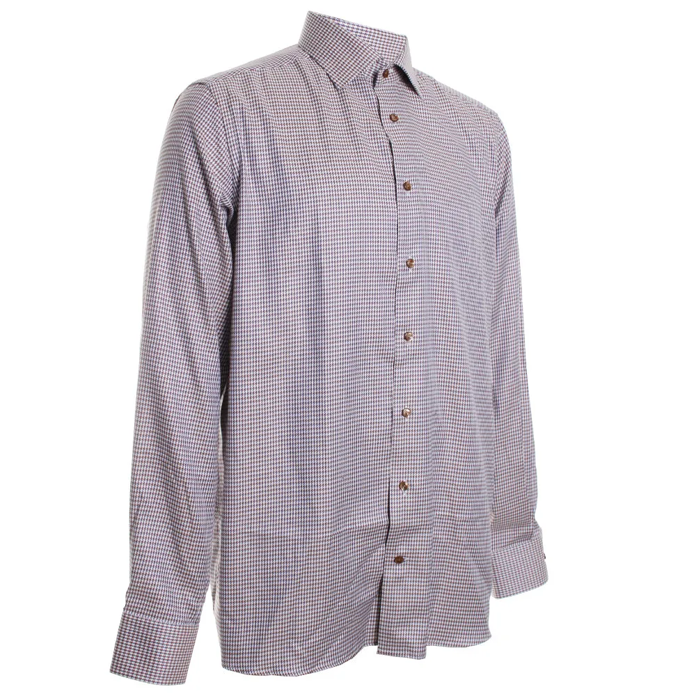 Brown Houndstooth Shirt