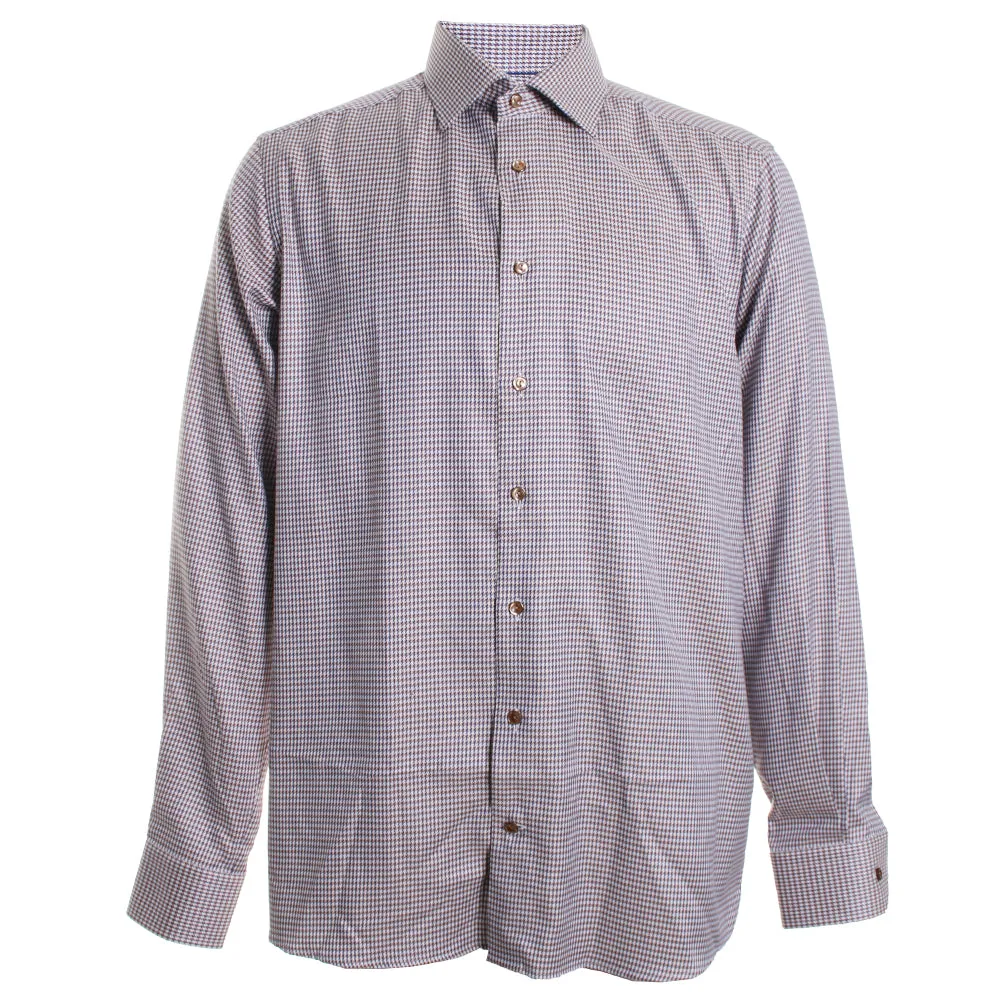 Brown Houndstooth Shirt