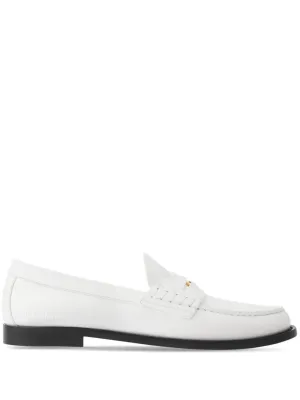Burberry logo-detail leather penny loafers