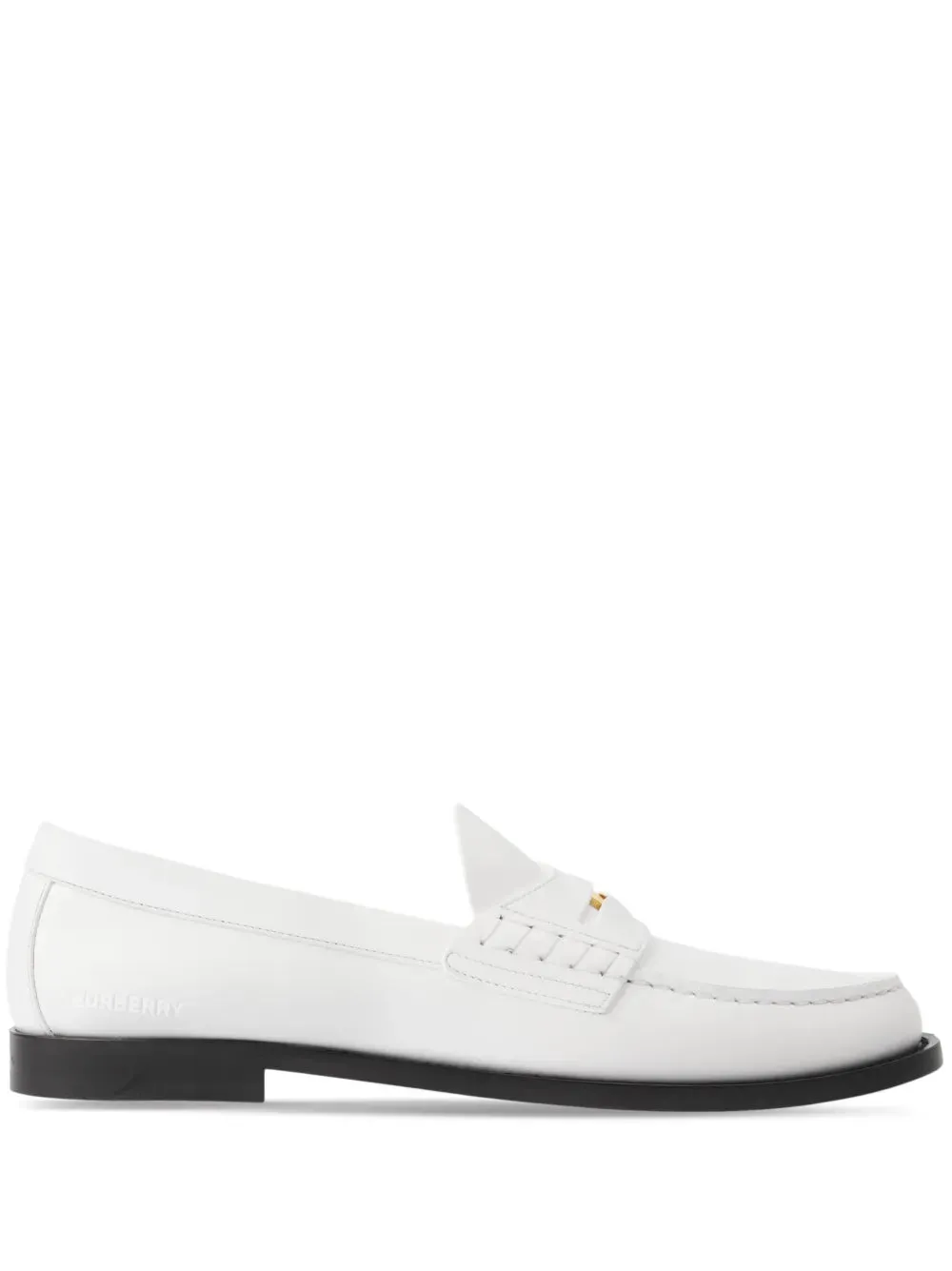 Burberry logo-detail leather penny loafers