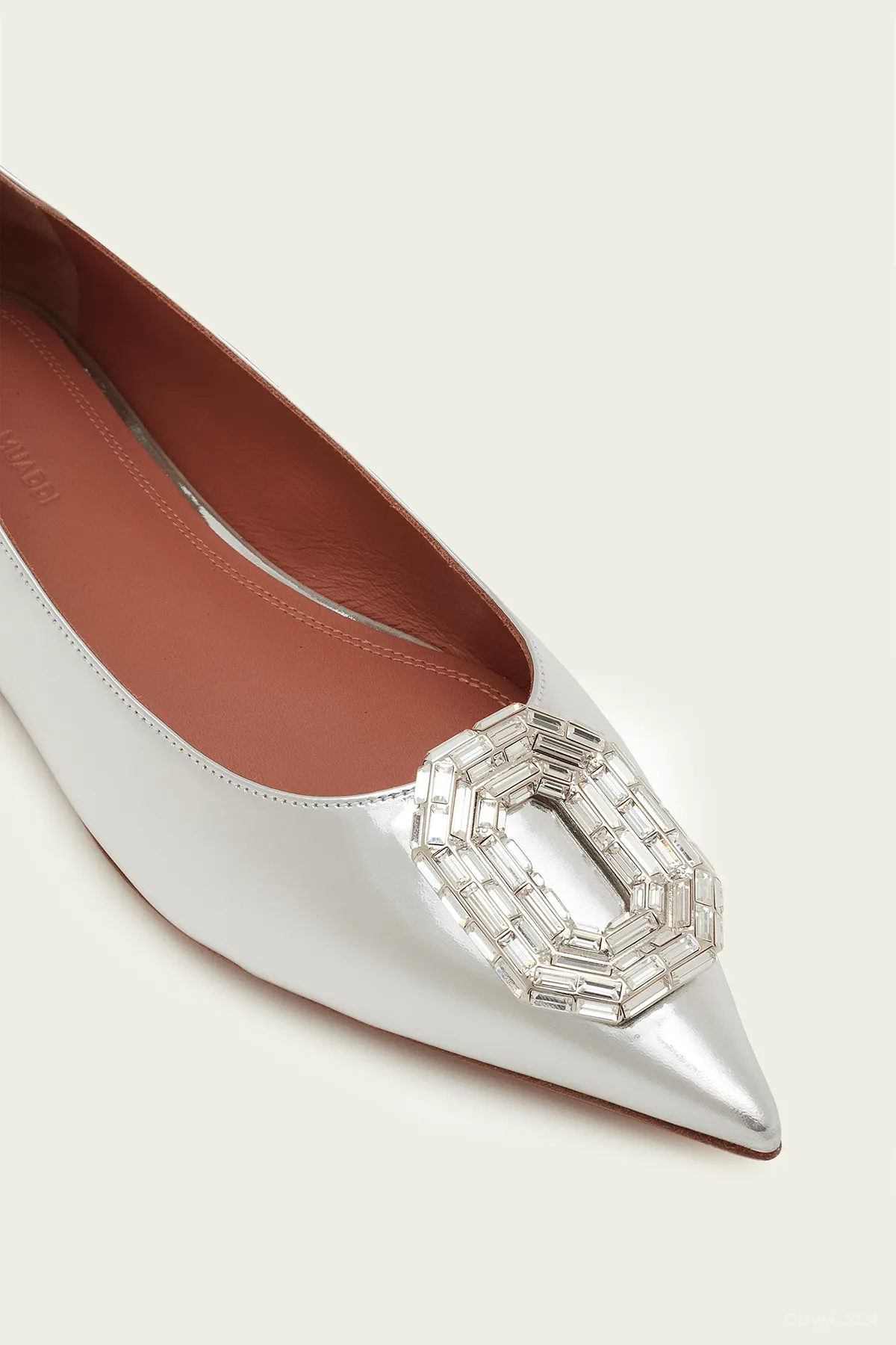 Camelia Flat in Silver Mirror
