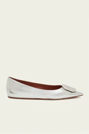 Camelia Flat in Silver Mirror