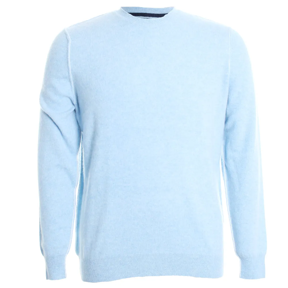 Cashmere Crew with Contrast Tipping