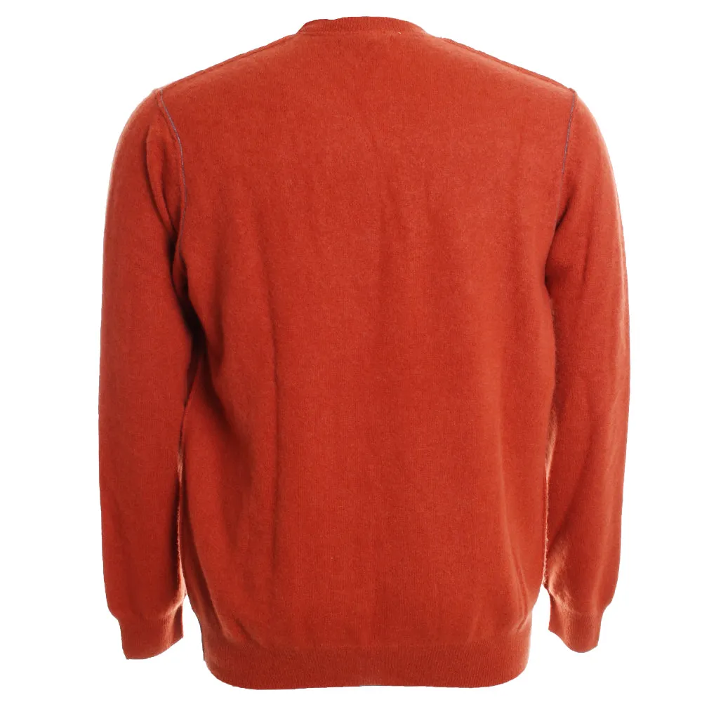 Cashmere Crew with Contrast Tipping