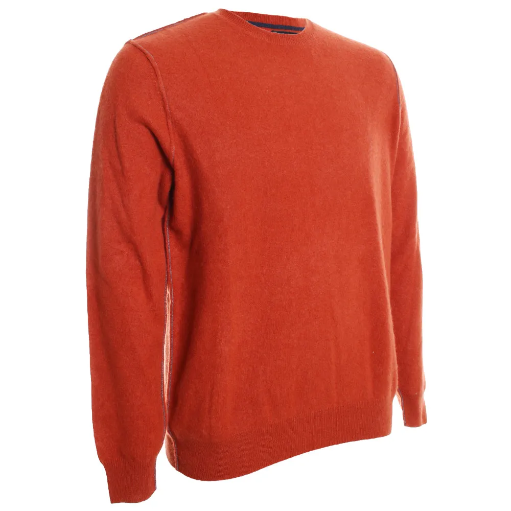 Cashmere Crew with Contrast Tipping